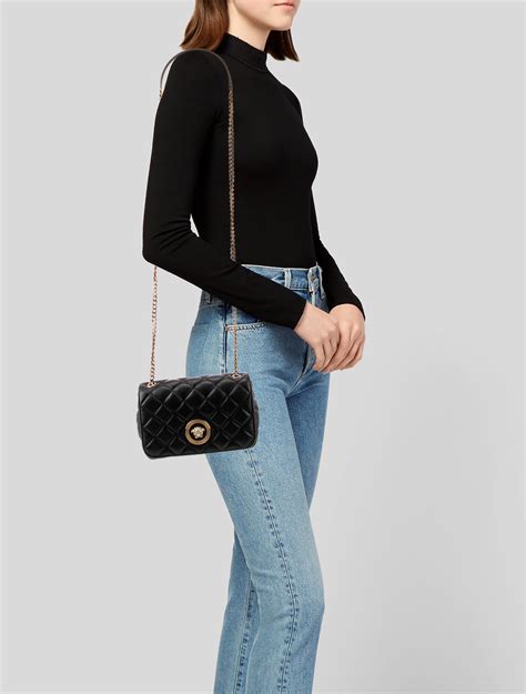 versace quilted leather crossbody bag